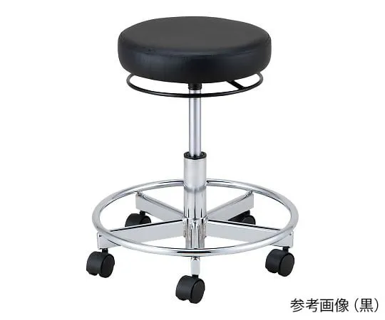 7-7431-11 Comfortable Round Chair (Elevating Ring Type) Black