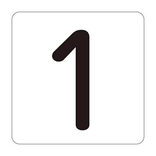 61-3414-62 Number Sticker HS-1 (5P) Extra-Small 171801
