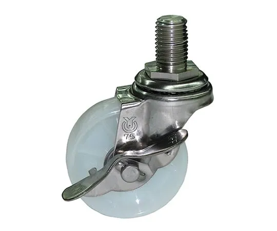 62-2818-03 Option Caster φ 75 Nylon, with Stopper (Stainless Steel Bracket) CSN-75