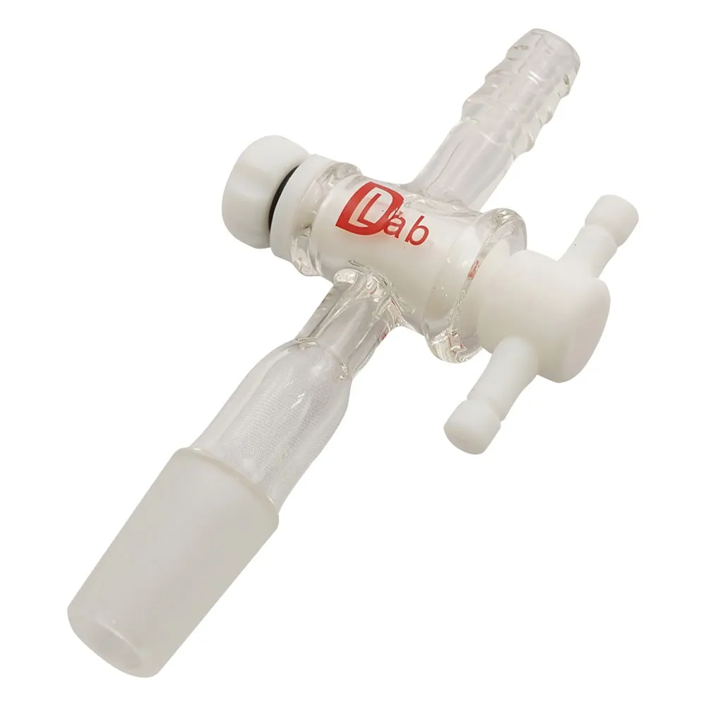 3-6248-01 PTFE Suction Cock with Joint, Straight Pipe TS15/25 15/25P