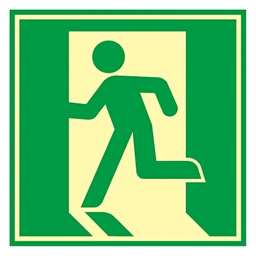 61-3397-58 Evacuation Marking On The Door Phosphorescent E 69005