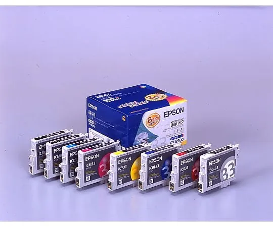 2-6995-81 Epson Genuine Ink Cartridge IC8CL33 8 Color Pack (Each Color 1 Piece) IC8CL33