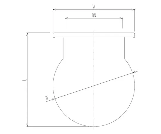 64-5087-90 Quartz Spherical Separable Reaction Vessel 300 mL 1240-300