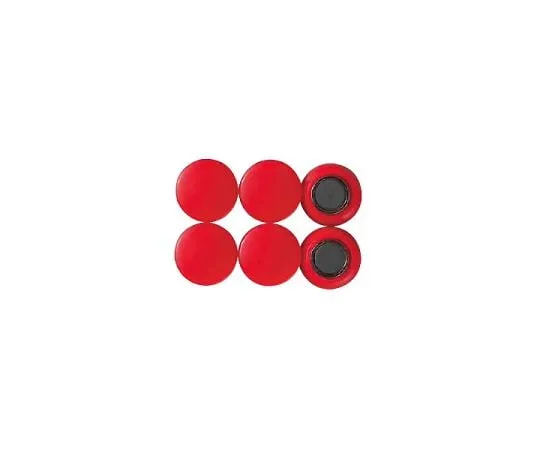 64-5862-84　［Discontinued］Powerful Colored Magnet with Yoke, 20 mm, 6 pcs Red　72052
