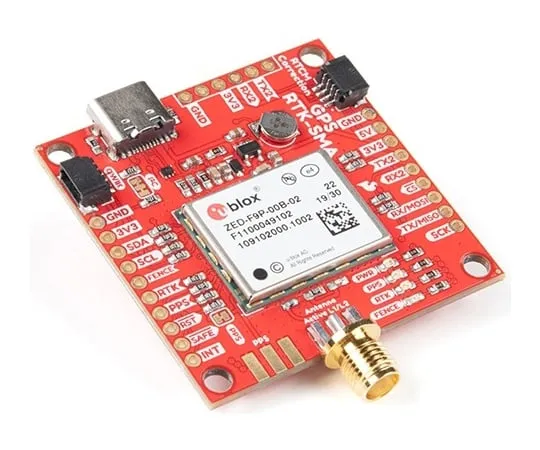 67-0430-09　［Discontinued］SparkFun GPS-RTK-SMA Breakout - ZED-F9P (Qwiic)　GPS-16481