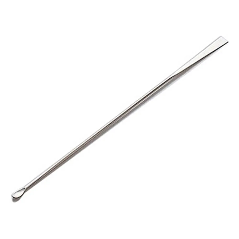 6-524-06 Micro Spatula 150 Round Thin Stainless Steel -