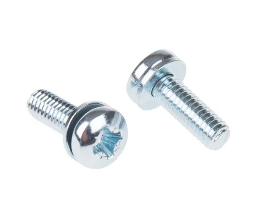 63-4599-14 RS PRO M4 x 12mm Zinc Plated Steel Pan Head Sems Screw, Plain Washer 278-871