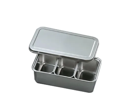 1-4532-01 Stainless Steel Tray with Lid (Including Pcs Of Inner Tray) 105 x 68 x 59mm 66603