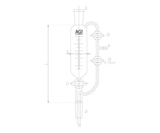 62-2110-47 Whitmer Fractionation Column with Glass Cock 3670-100-3L