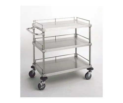61-3798-72 W16 Type Stainless Steel Wagon (Shelf Board, Column/Stainless Steel (SUS430)) D460 x W610 x H815mm W16B-Y4606