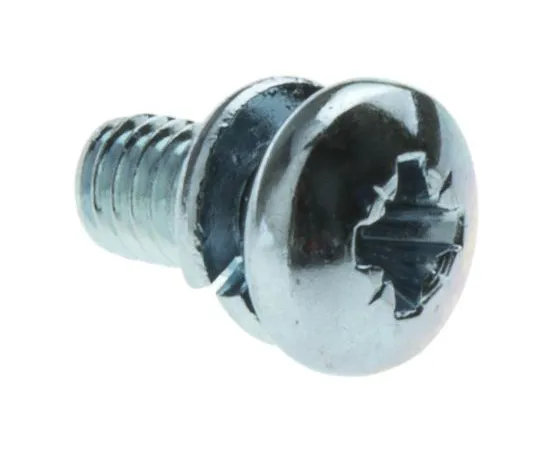 63-4599-17 RS PRO M3 x 6mm Zinc Plated Steel Pan Head Sems Screw, Spring Washer 279-149