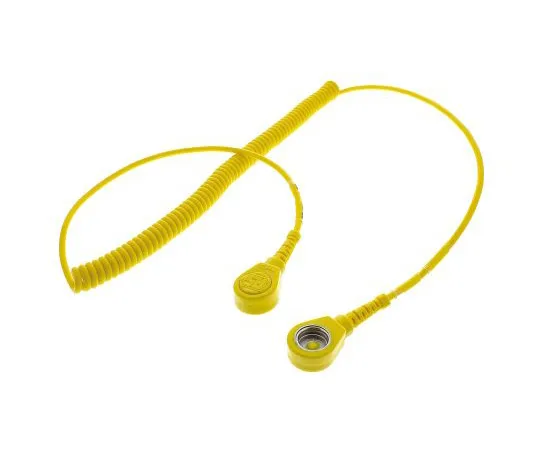 63-4644-43 Connecting ESD Grounding Cord 10mm, 1.8m Coiled 552-905