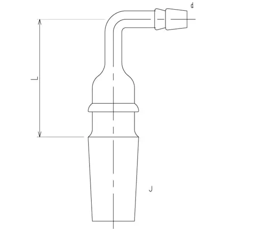 65-2345-66 Exhaust Curved Tube Male SQG - 14/25 2402-0M-9