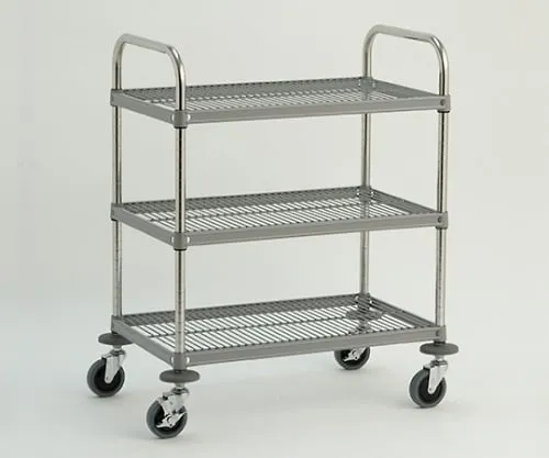 61-3795-69 W5 Type Service Wagon (Column/Stainless Steel (SUS430)) D460 x W610 x H960mm W5A-P4606