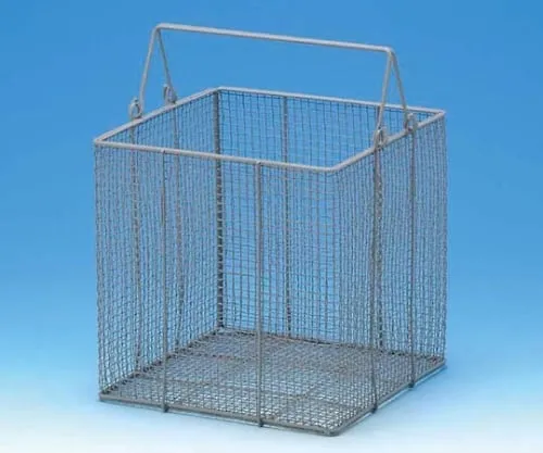 61-4387-60 ETFE Coating Square Cleaning Basket 100X100X100 F-3201-01
