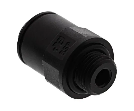 63-4986-04 John Guest Pneumatic Straight Threaded-to-Tube Adapter, G 1/8 Male, Push In 6 mm PM010611E