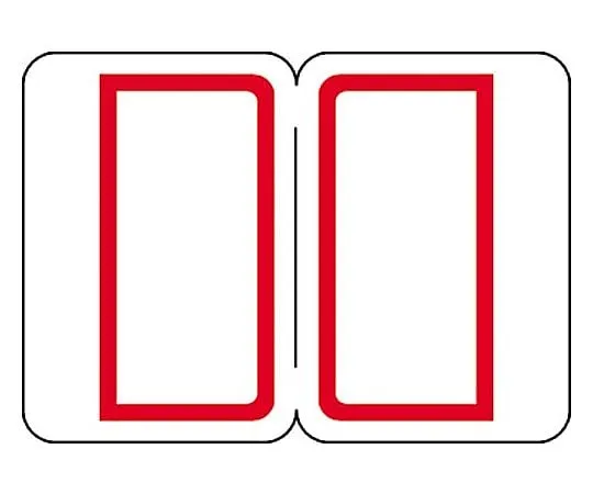 61-0610-44 Index Sheet Label Large Red 9 Pieces x 20 Sheets タ-22-2R