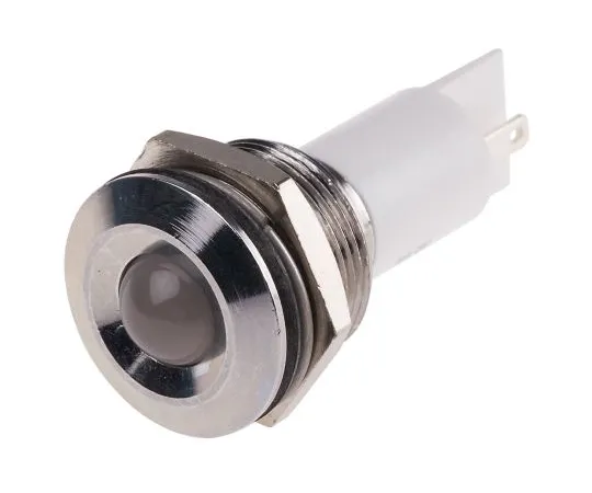 63-4586-40 RS PRO White Indicator, 24 V ac/dc, 19mm Mounting Hole Size, Solder Tab Termination, IP67 208-526