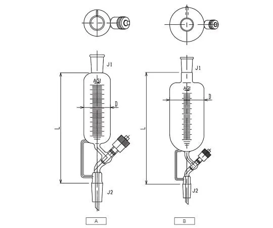 63-2589-07 Separator with High Vacuum Greaseless Valve 3600-1000V-4L