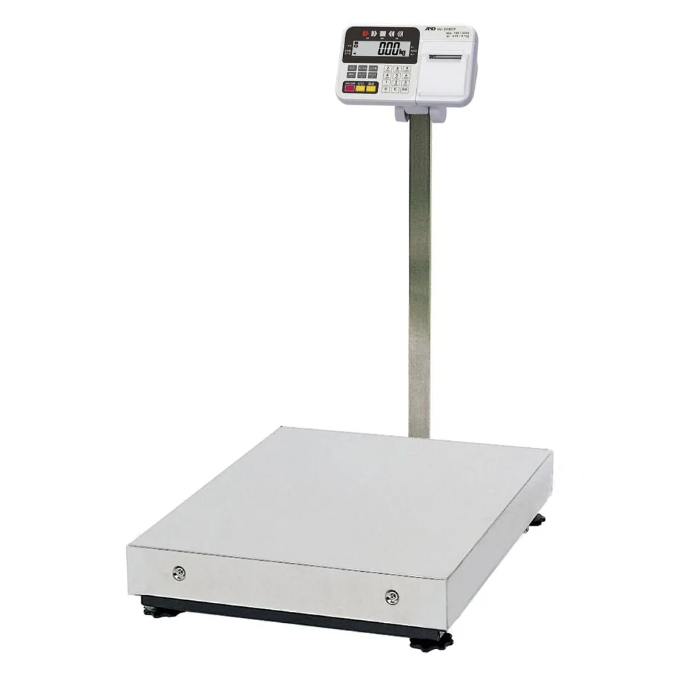 62-7020-42 HV-CP series with integrated large Digital Scale Printers Weighing: 300 kg Minimum display: 0.05 kg (0 to 150 kg), 0.1 kg (150 kg to 300 kg) HV-300KCP