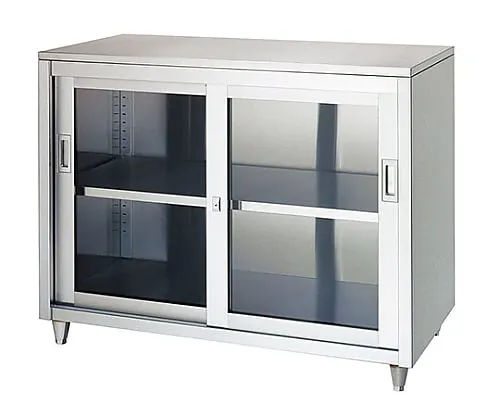 61-0013-59 With Storage Adjust (Stainless Steel (SUS430), 1 Stage Type, Glass Door Specification) 900 x 450 x 950 LAG-9045