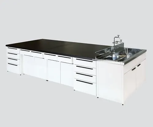 3-4491-01 Central Laboratory Bench Steel Unit, Riser Type 2400 x 1200 x 800/930 SSAI-2412