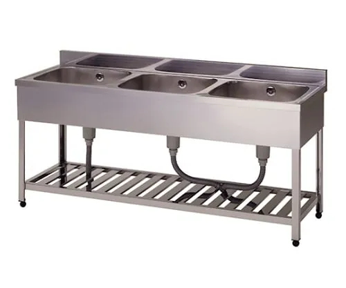 61-4438-34 3 Tanks Sink (With Hose) 1200 x 450 x 800 KP3-1200