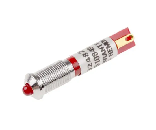 63-4586-93 RS PRO Red Indicator, 24 V dc, 6mm Mounting Hole Size, Solder Tab Termination 210-248