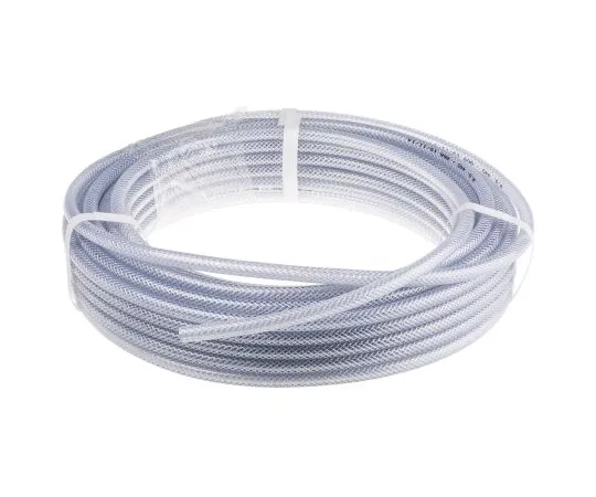 63-4624-43 RS PRO PVC Flexible Tubing, Transparent, 10mm External Diameter, 25m Long, Reinforced, 20mm B*** Radius, Chemical, 440-868