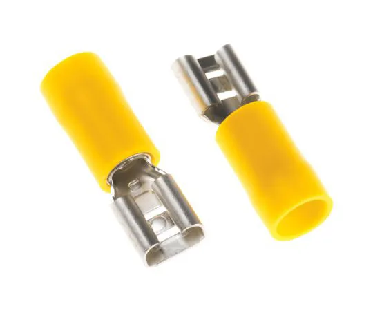 63-4641-58 RS PRO Yellow Insulated Spade Connector, 6.3 x 0.8mm Tab Size, 2.5mm² to 6mm² 534-531