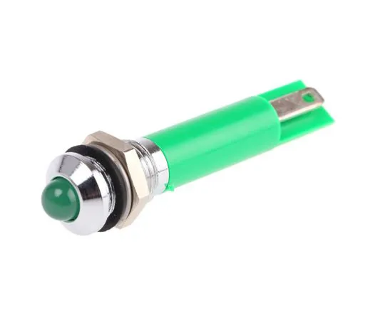 63-4585-50 RS PRO Green Indicator, 110 V ac, 8mm Mounting Hole Size, Solder Tab Termination 205-224