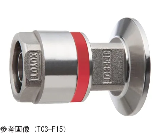 65-0878-62　［Discontinued］Toyo Connector TC3-F Red Applicable Hose 15 mm Joint standards 1S RD　TC3-F15-1S-RD