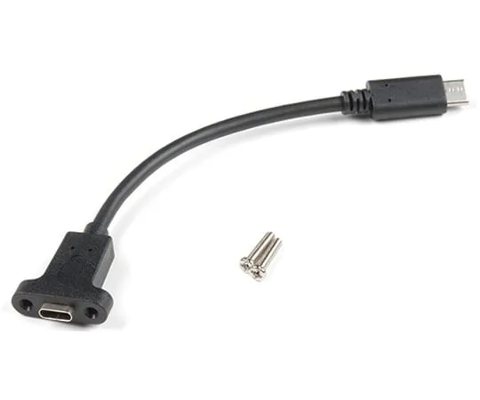 67-0420-56 Panel Mount USB-C Extension Cable - 6" CAB-15455