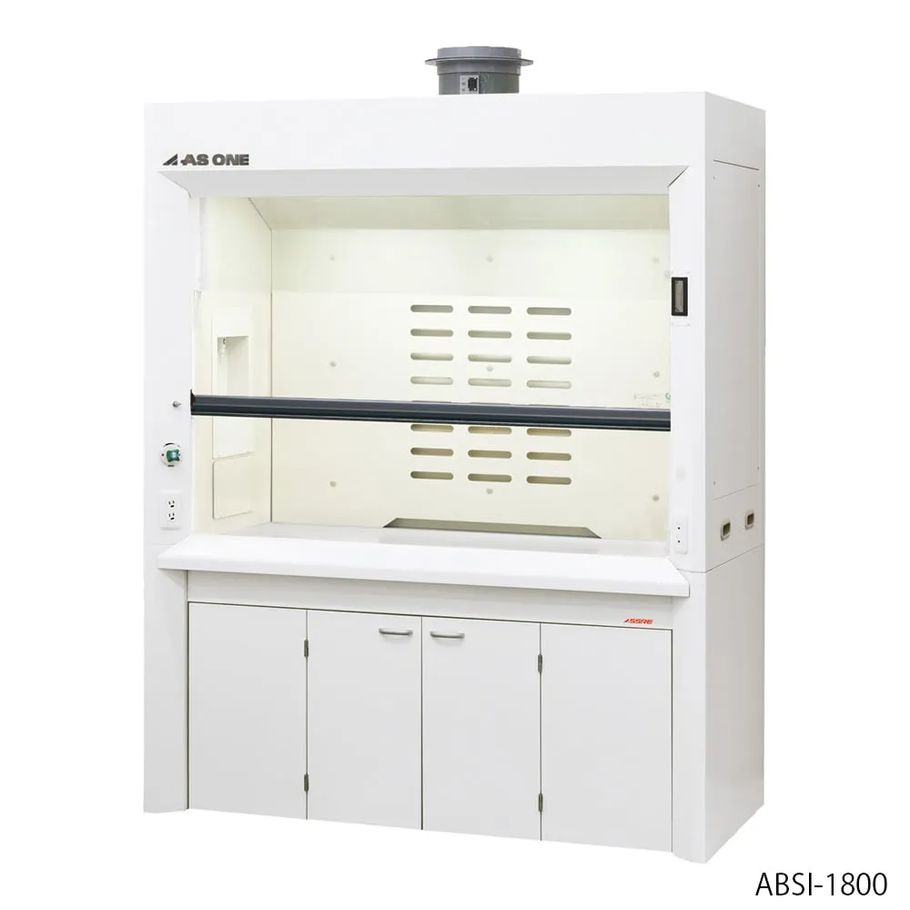 3-3957-21 Fume Hood (Type with Folded Door/Epoxy Top Plate) Deep 1200 x 980 x 2250 mm ABDI-1200
