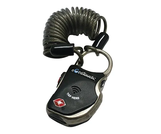3-8380-01　［Discontinued］Smart Travel Lock EGEETOUCH With TSA Lock Black　GT1000 BK