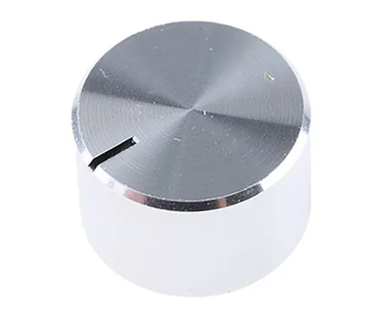 63-4635-75 RS PRO 18mm Silver Potentiometer Knob for 6.4mm Shaft Splined 499-933