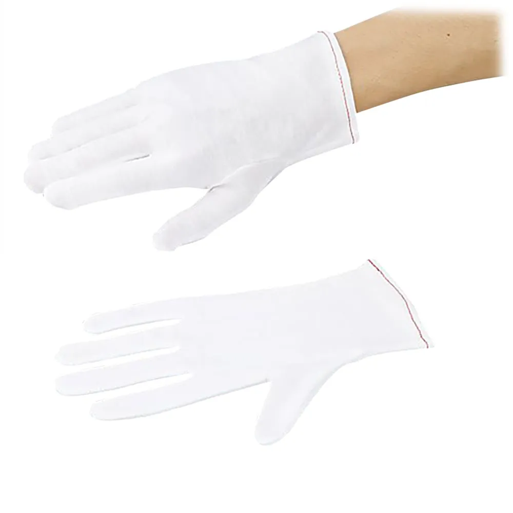 1-547-04 ASPURE Cotton Smooth Gloves Without Gore S 12 Pairs