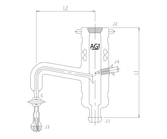 62-2109-49 Vapor Phase Sampling Adapter A Glass Cock 3582-HE-L