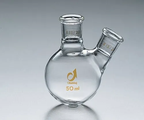 61-0034-49 TS Semi-Micro Round-Bottom 2 Neck Flask 25, Inner 15/20 Side 15/20 CL0121-01-10