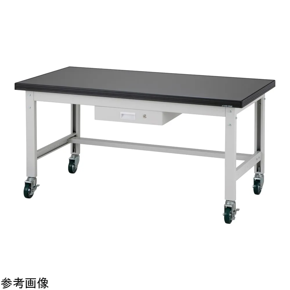 4-5056-01 Chemical resistant load-bearing workbench (with drawers and casters) approx. 45 kg AWT-0975DC