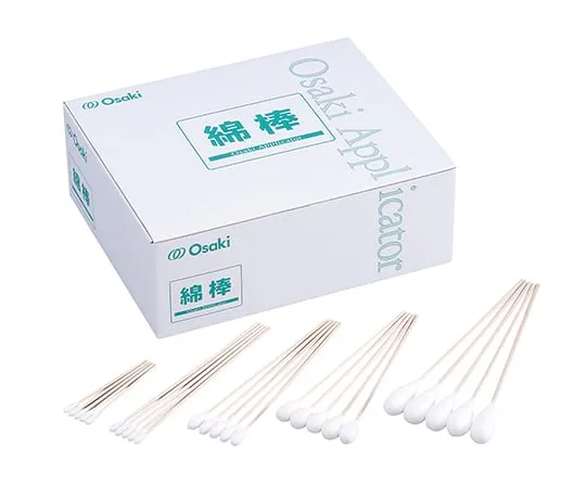 61-7356-92 Osaki Cotton Swab 0475 4 mm (Cotton Diameter) 75 mm (Shaft Length) 100 Pieces x 20 Bags 33100