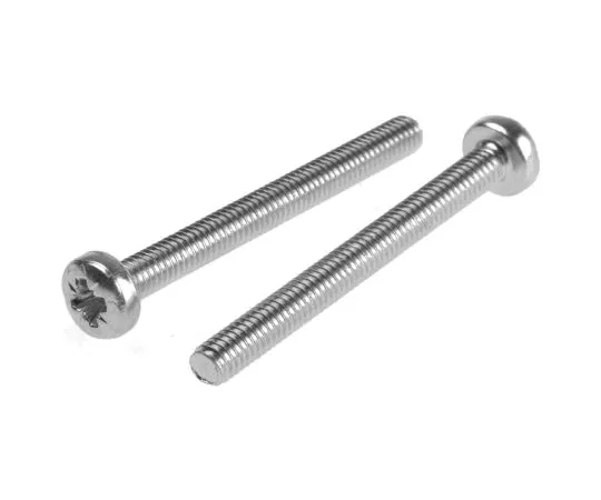 63-4644-99 RS PRO, M4 Pan Head, 40mm Steel Pozidriv Bright Zinc Plated 553-598