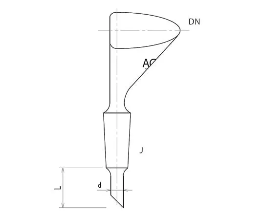 61-0188-59 Semicircle Funnel with Sliding φ60 3774-60-1L