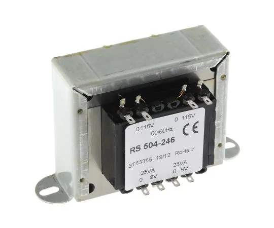 63-4636-40 RS PRO 50VA 2 Output Chassis Mounting Transformer, 9V ac 504-246