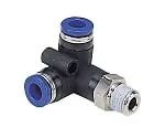 61-7639-54 Stainless Steel (SUS304) Fitting Tripod Elbow M5 x 0.8 PVX4-M5SUS