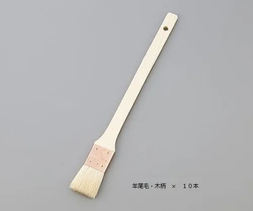 1-1634-51　［Discontinued］Brush Sheep Tail Hair Wooden Handle 15mm 1 Box (10 Pcs)　724