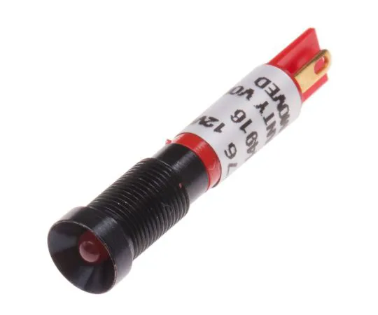 63-4585-33 RS PRO Red Indicator, 12 V dc, 6mm Mounting Hole Size, Solder Tab Termination 204-776