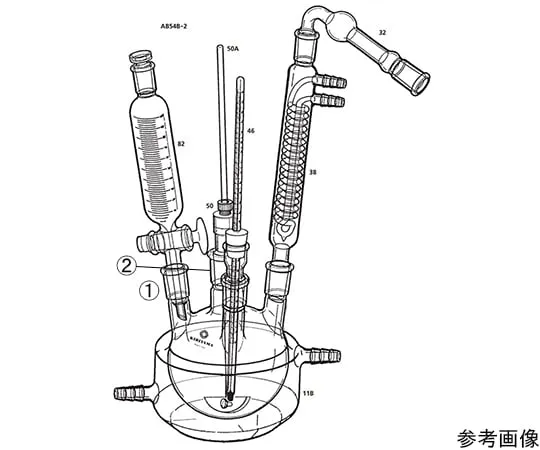 64-1063-81 Flask reactor with jacket AB54B-2-1