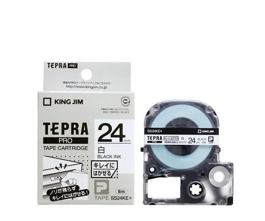 3-3222-05 Tepra PRO Label Printer Tape, White SS24KE
