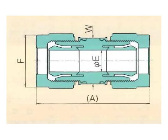 62-7091-54　［Discontinued］USL/XSP Fitting Union (Millimeters) 3φ 00N-092-01　00N-092-01